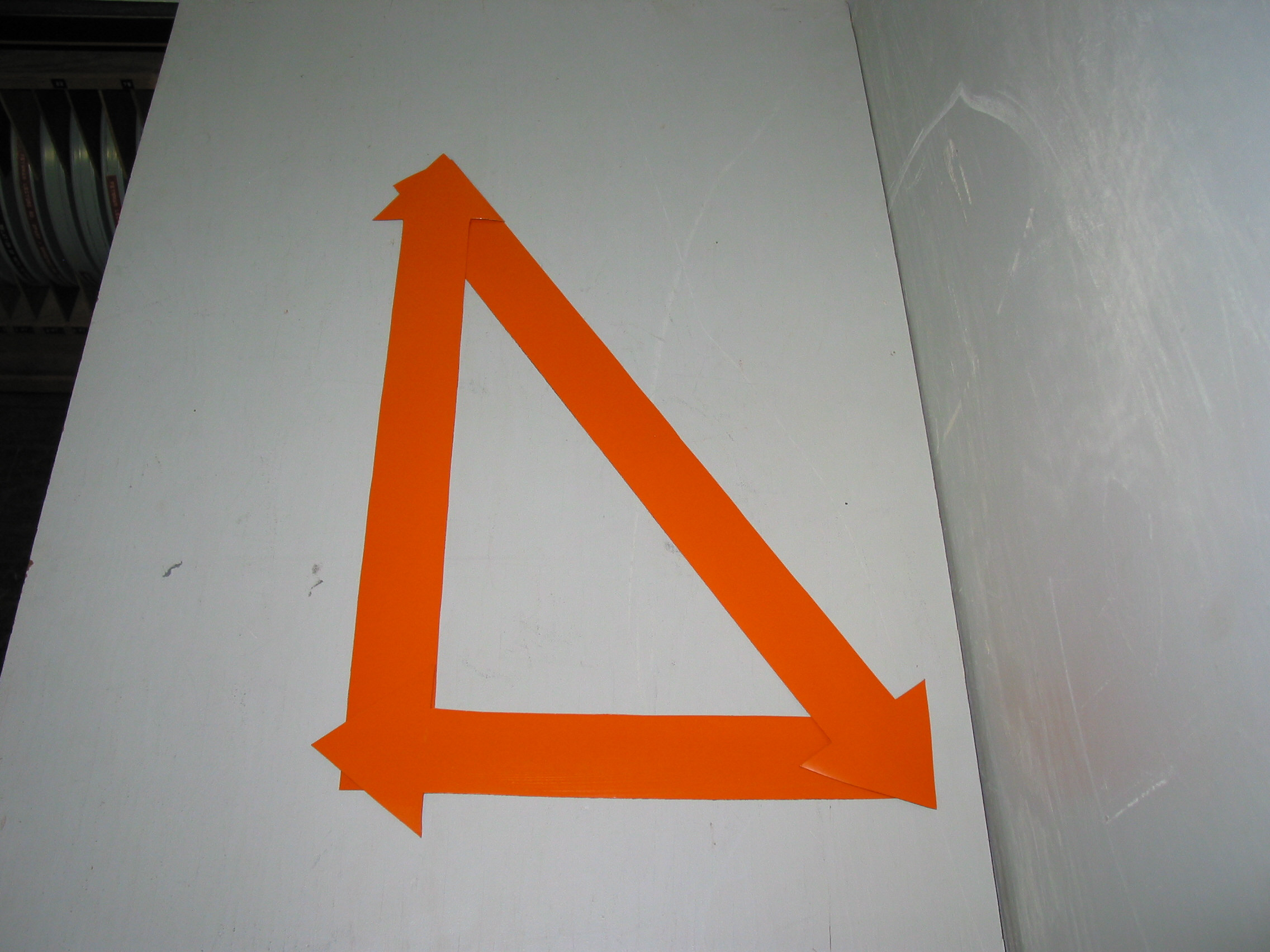 Picture of magnetic strips joind together in a triangle
